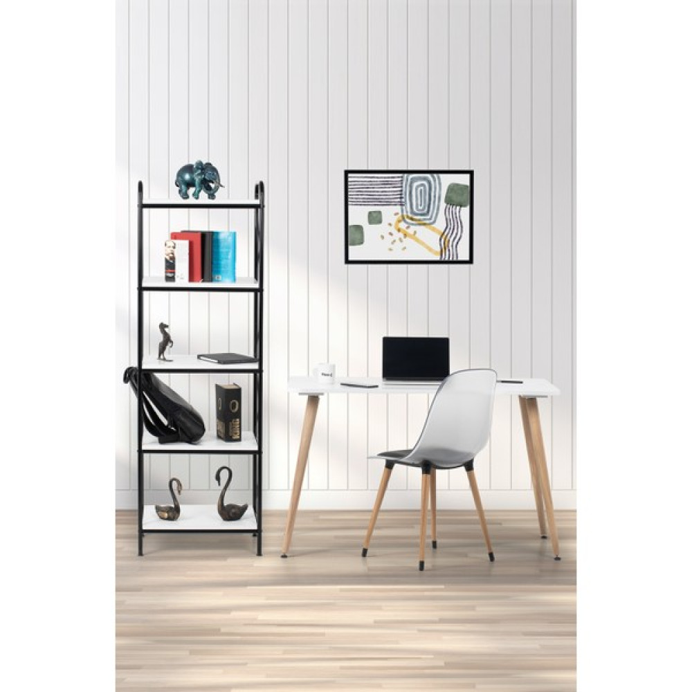 Flora Design Flora Max Alfa Nuans 120 (Beyaz) / Çalışma Masa Takımı / Masa + Çalışma Sandalyesi + Kitaplık - 120x65 - Beyaz Çalışma Masası Fiyatı