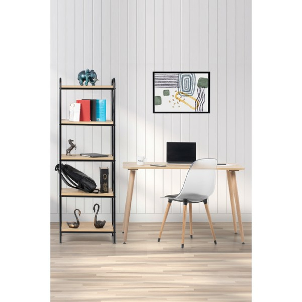 Flora Design Flora Max Alfa Nuans 120 (Meşe) / Çalışma Masa Takımı / Masa + Çalışma Sandalyesi + Kitaplık - 120x65 - Meşe Çalışma Masası Fiyatı