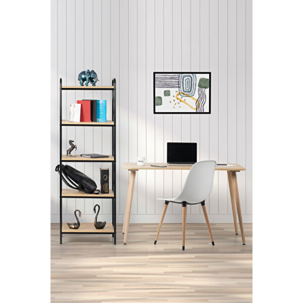 Flora Design Max Alfa Axen 120 (Meşe) / Çalışma Masa Takımı / Masa + Çalışma Sandalyesi + Kitaplık - 120x65 - Meşe Çalışma Masası Fiyatı