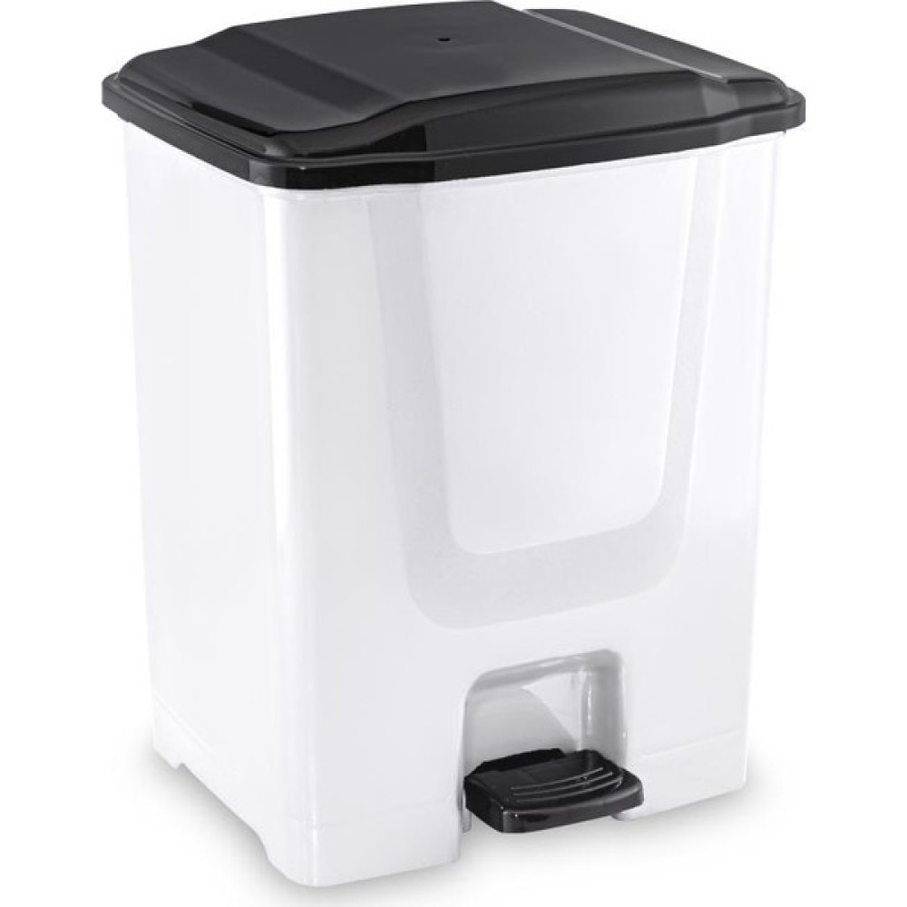 Flora F196-B 10LT Slim Pedallı Beyaz Plastik Çöp Kovası Siyah Kapak Oto Boyaları Fiyatı