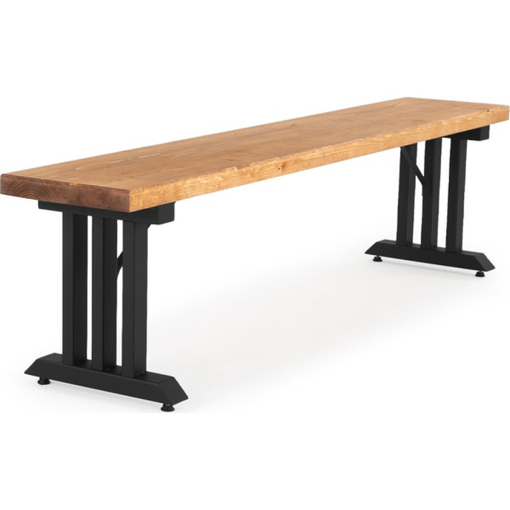 Flora Wood Doğal Ahşap Kütük Ağaç Bench Bank 3 Kollu Mızrak Ayak 120 x 32 cm - Kahverengi Mutfak Dolabı / Mobilyası Fiyatı