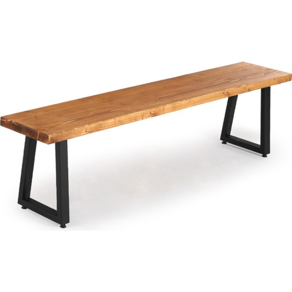 Flora Wood Doğal Ahşap Ladin Kütük Ağaç Bench Bank Eğik U Ayak 120 x 32 cm - Kahverengi Mutfak Dolabı / Mobilyası Fiyatı
