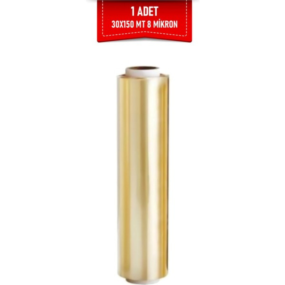 Floraplast Sarı Gıda Streç 30 cm 150 mt(Net) 8 Mic 1 Adet Dayanıklı Steril Esnek Mutfak, Temizlik, Gıda Ambalajı, Iş Streç Streç Film Fiyatı