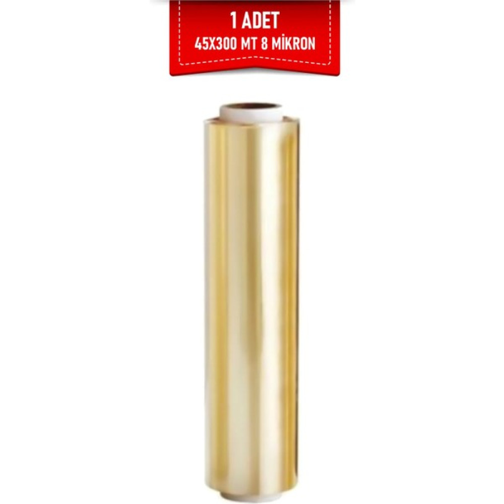 Floraplast Sarı Gıda Streç 45 cm 300 mt(Net) 8 Mic 1 Adet Dayanıklı Steril Esnek Mutfak, Temizlik, Gıda Ambalajı, Iş Streç - Krem Rengi Streç Film Fiyatı