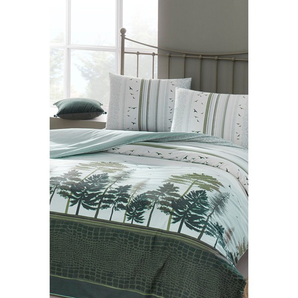 Floretta Cedrus Çift Kişilik Nevresim Takımı - 200 x 220 cm - Yeşil Nevresim Takımı Fiyatı