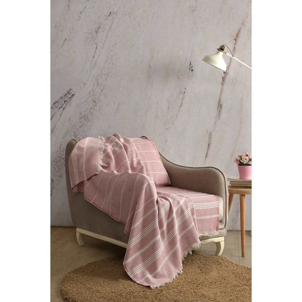 Floretta Line Koltuk Örtüsü 130X170 - 130 x 170 cm - Gül Kurusu Yatak Örtüsü Fiyatı