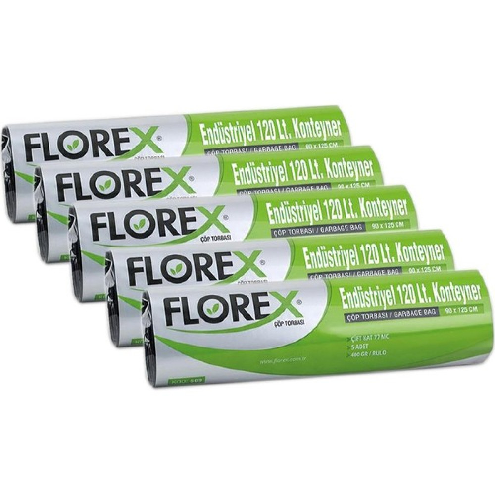 Florex END.120 Lt. Çöp Poşeti 5 LI(90X125) - 90 x 125 cm Çöp Poşetleri Fiyatı