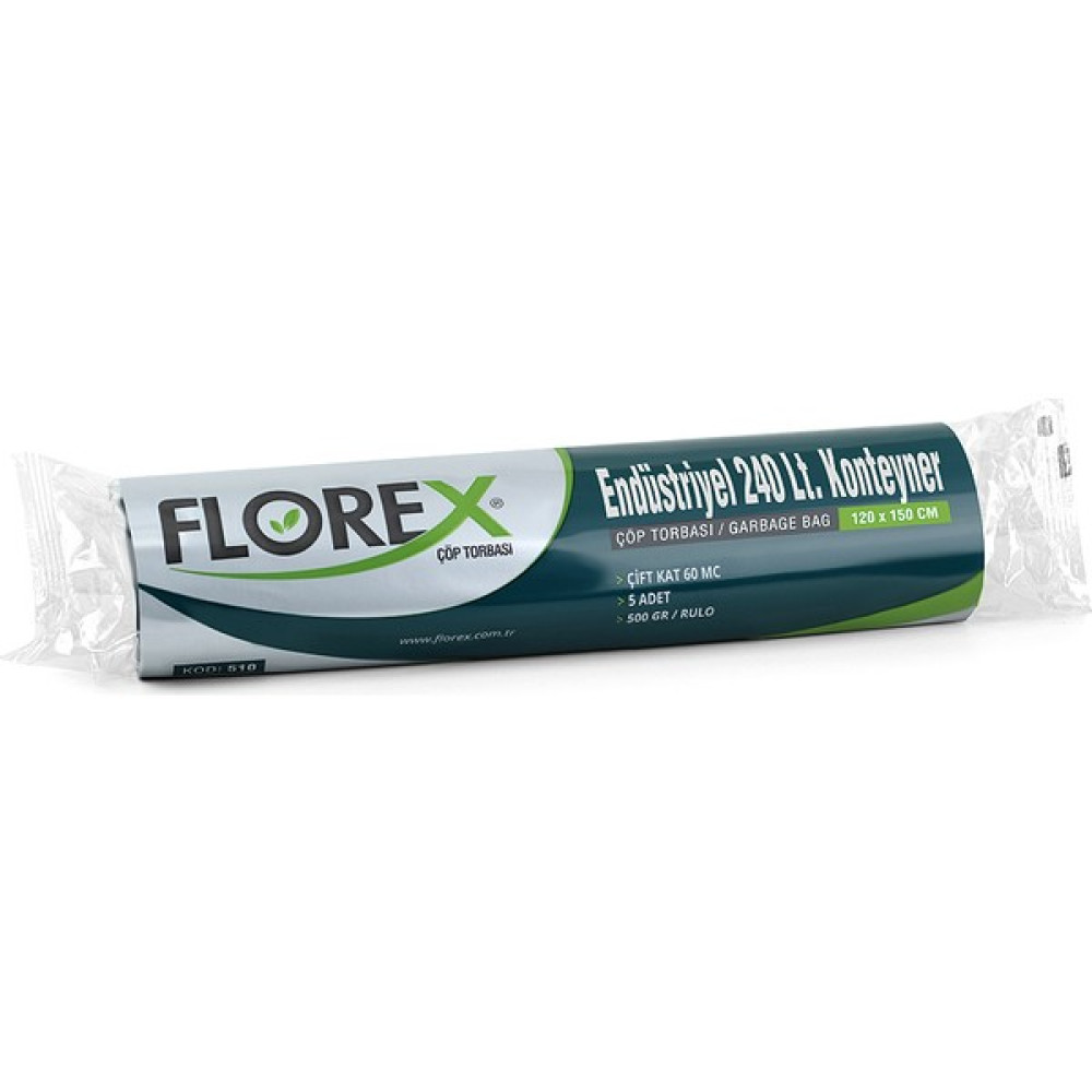 Florex Endüstriyel 240 Lt Konteyner Çöp Poşeti 120 x 150 Cm Çöp Poşetleri Fiyatı