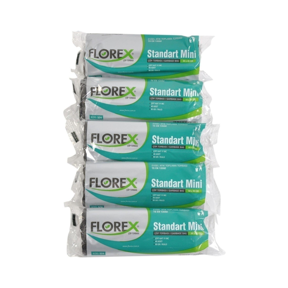 Florex Standart Mini Boy Çöp Poşeti 5 Paket Çöp Poşetleri Fiyatı