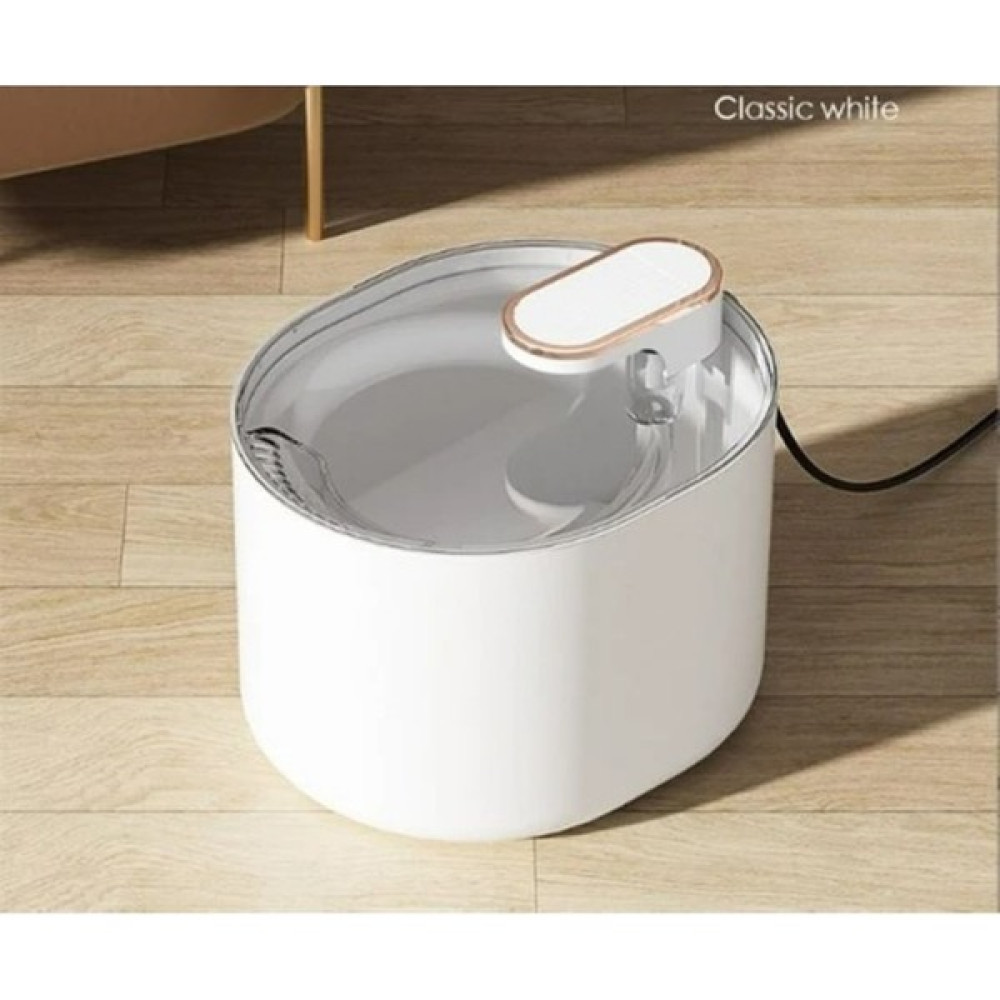 Floria Shopping Yeni Modern Evcil Hayvan Otomatik Su Pınarı (Led Işıklı, USB Adaptörlü) - Beyaz Evcil Hayvan Ürünleri Fiyatı