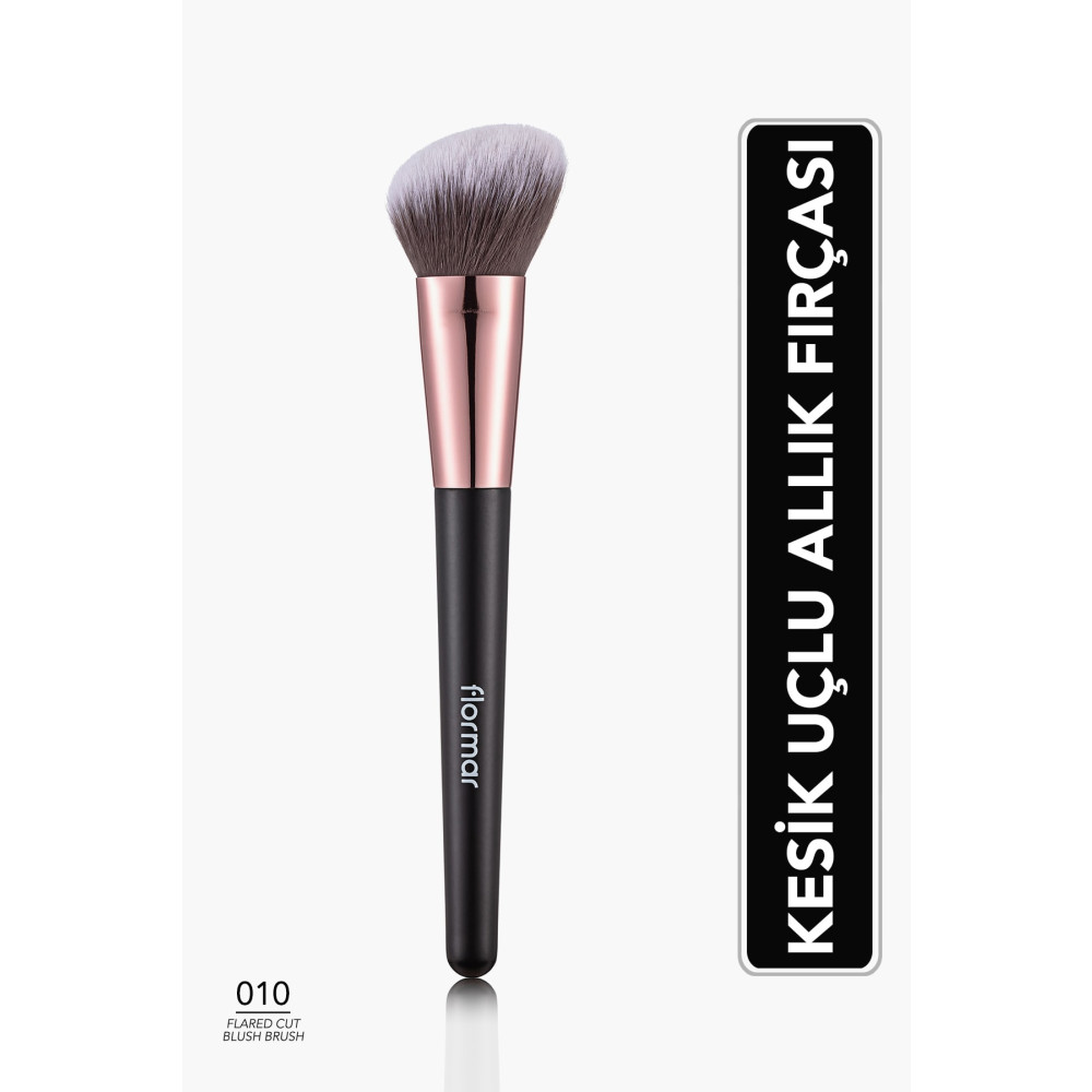 Flormar Açılı Allık Fırçası - Flared Cut Blush Brush - 010 - 8690604597758 Makyaj Fırça ve Aksesuarları Fiyatı