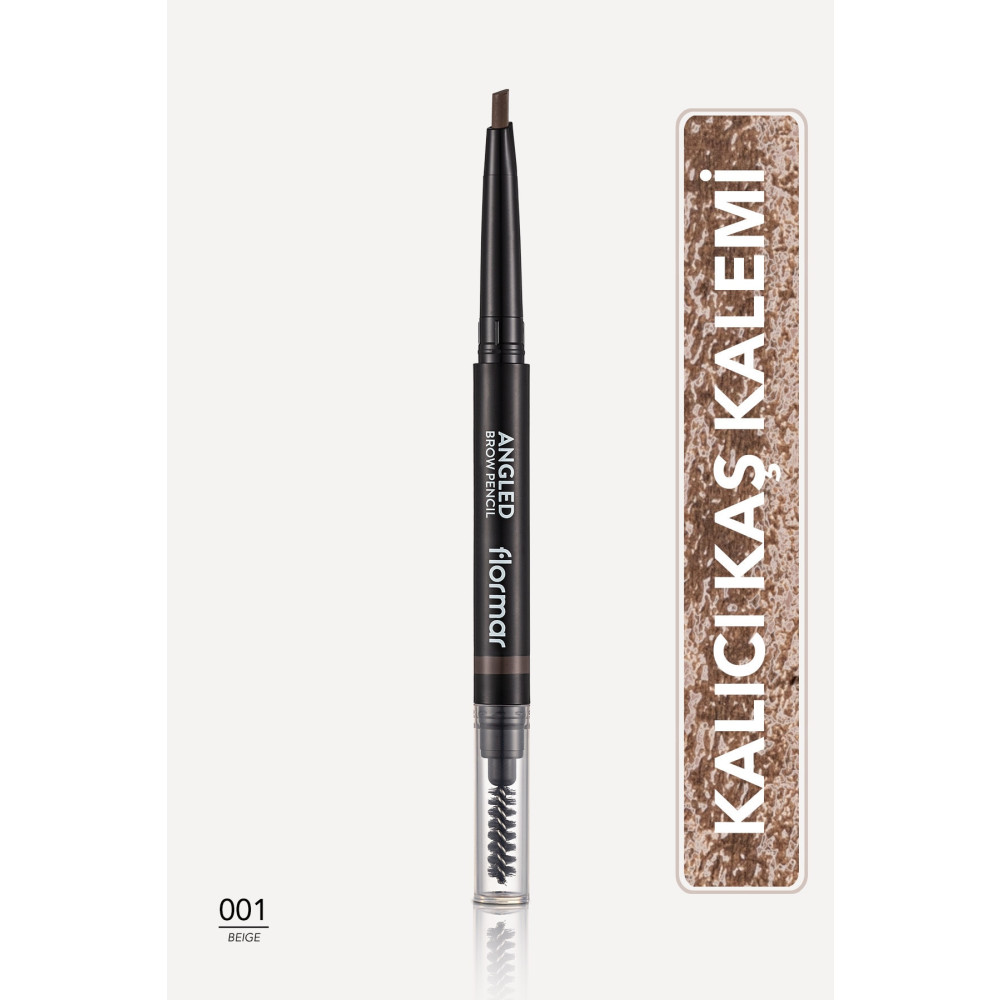Flormar Açılı Kaş Kalemi Ve Kaş Fırçası (bej) - Angled Brow Pencil - 001 Beige - 8690604572038 Kaş Makyajı Fiyatı