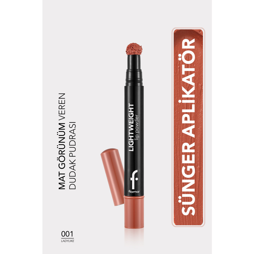 Flormar Hafif Yapılı Mat Dudak Pudrası (Ten) - Lightweight Lip Powder - 001 Ladylike - 8682536007436 Rujlar & Dudak Parlatıcıları Fiyatı