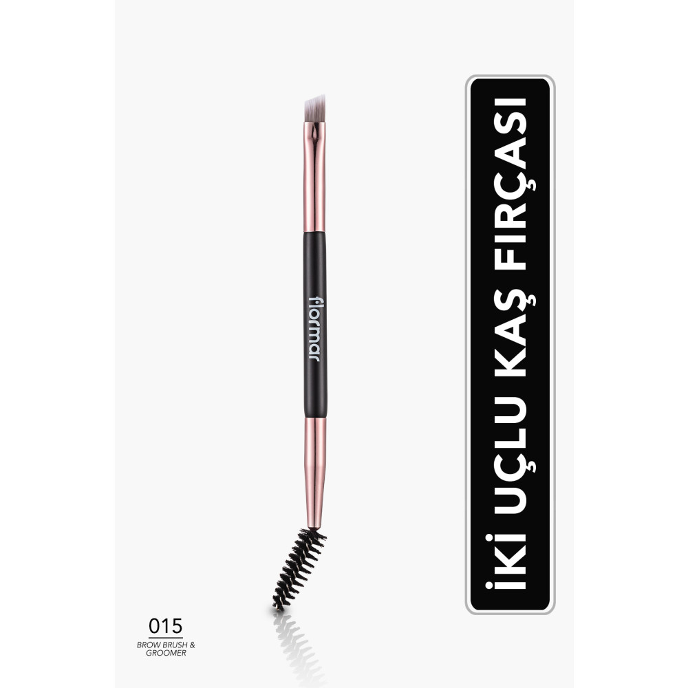 Flormar İki Uçlu Kaş Boyama ve Tarama Fırçası - Brow Brush & Groomer - 015 - 8690604597802 Makyaj Fırça ve Aksesuarları Fiyatı