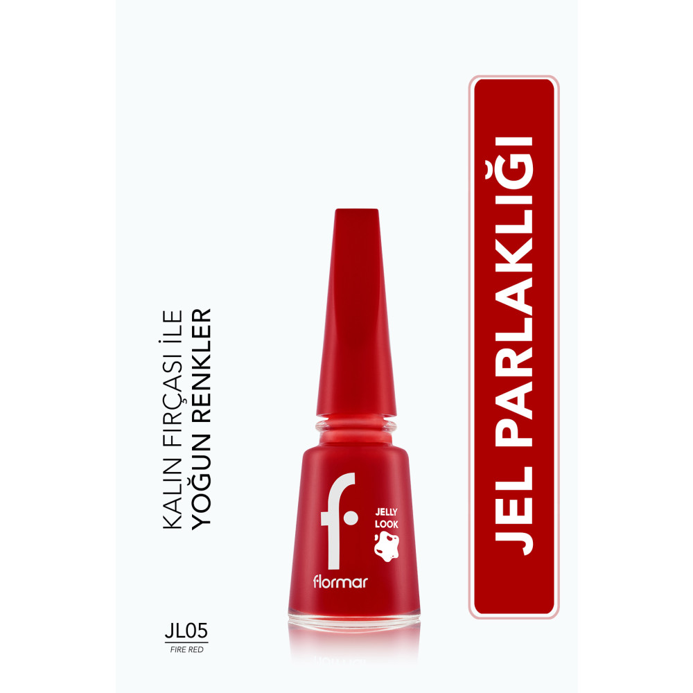 Flormar Jel Görünümlü Parlak Oje (Kırmızı) - Jelly Look Nail Enamel - JL05 Fire Red - Oje Fiyatı
