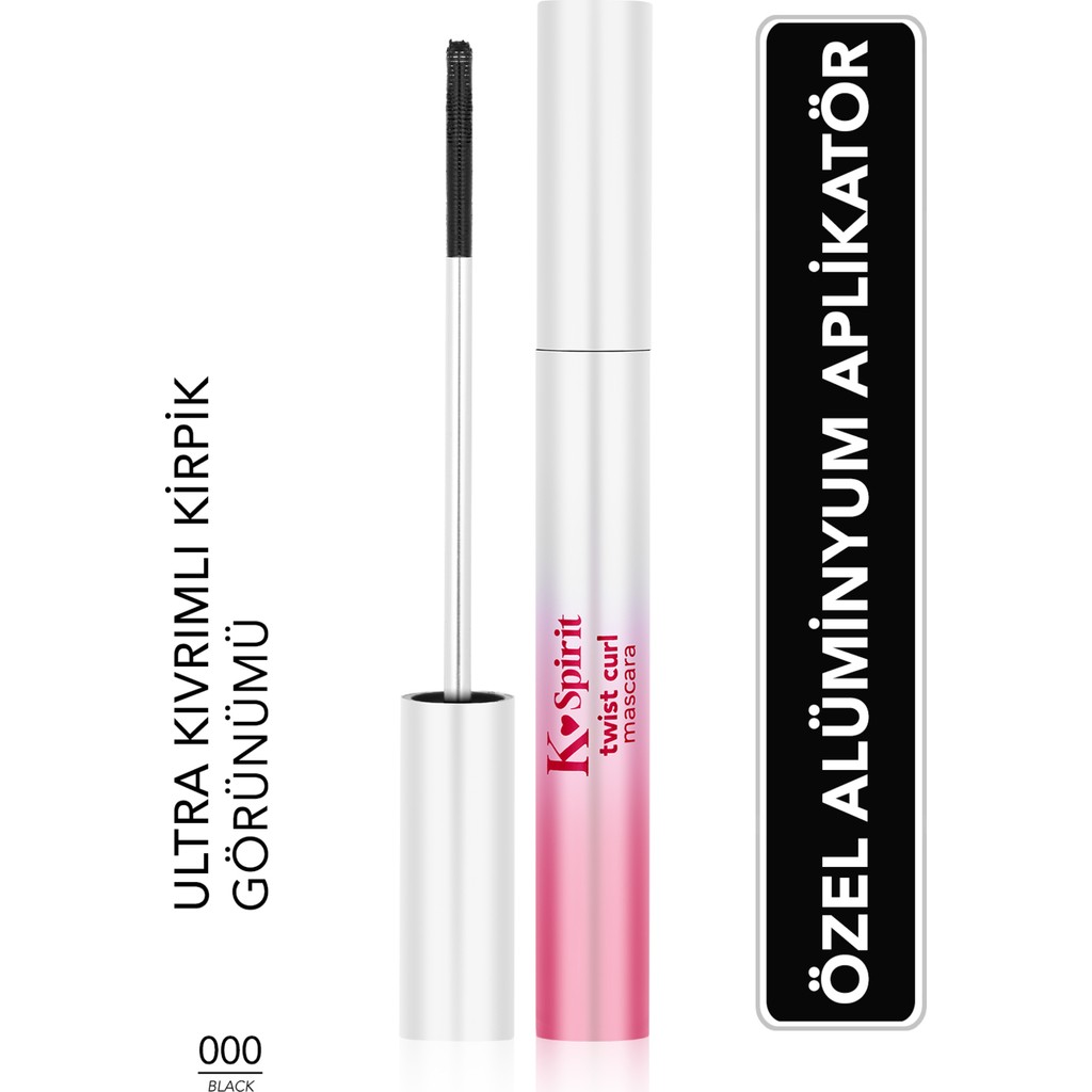 Flormar K-Spirit Metal Fırçalı Kıvırıcı & Uzatıcı Etkili Siyah Maskara 8682536107464 - 000 BLACK Rimeller / Maskaralar Fiyatı