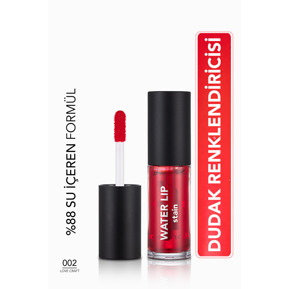 Flormar Kalıcı Mat Dudak Tinti (Kırmızı) - Water Lip Stain - 002 Love Craft - 8682536042178 Rujlar & Dudak Parlatıcıları Fiyatı