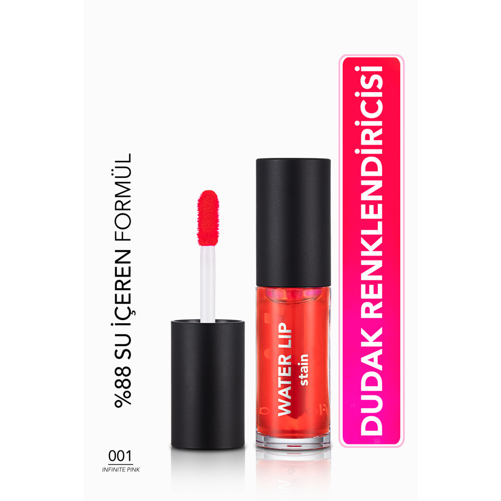 Flormar Kalıcı Mat Dudak Tinti (PEMBE) - Water Lip Stain - 001 Infinite Pink - 8682536042161 Rujlar & Dudak Parlatıcıları Fiyatı