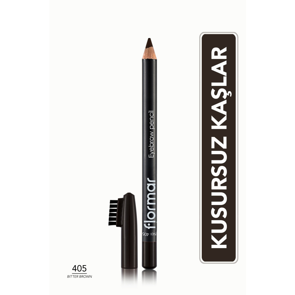 Flormar Kapağı Fırçalı Kaş Kalemi (Kahve) - Eyebrow Pencil - 405 Bitter Brown - Kaş Makyajı Fiyatı