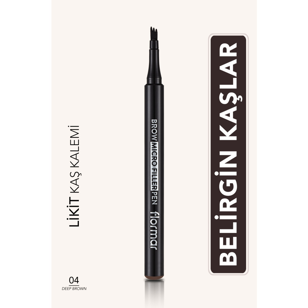 Flormar Kaş Doldurma Kalemi (koyu Kahve) - Brow Micro Filler Pen - 004 Deep Brown - 8682536038546 Kaş Makyajı Fiyatı