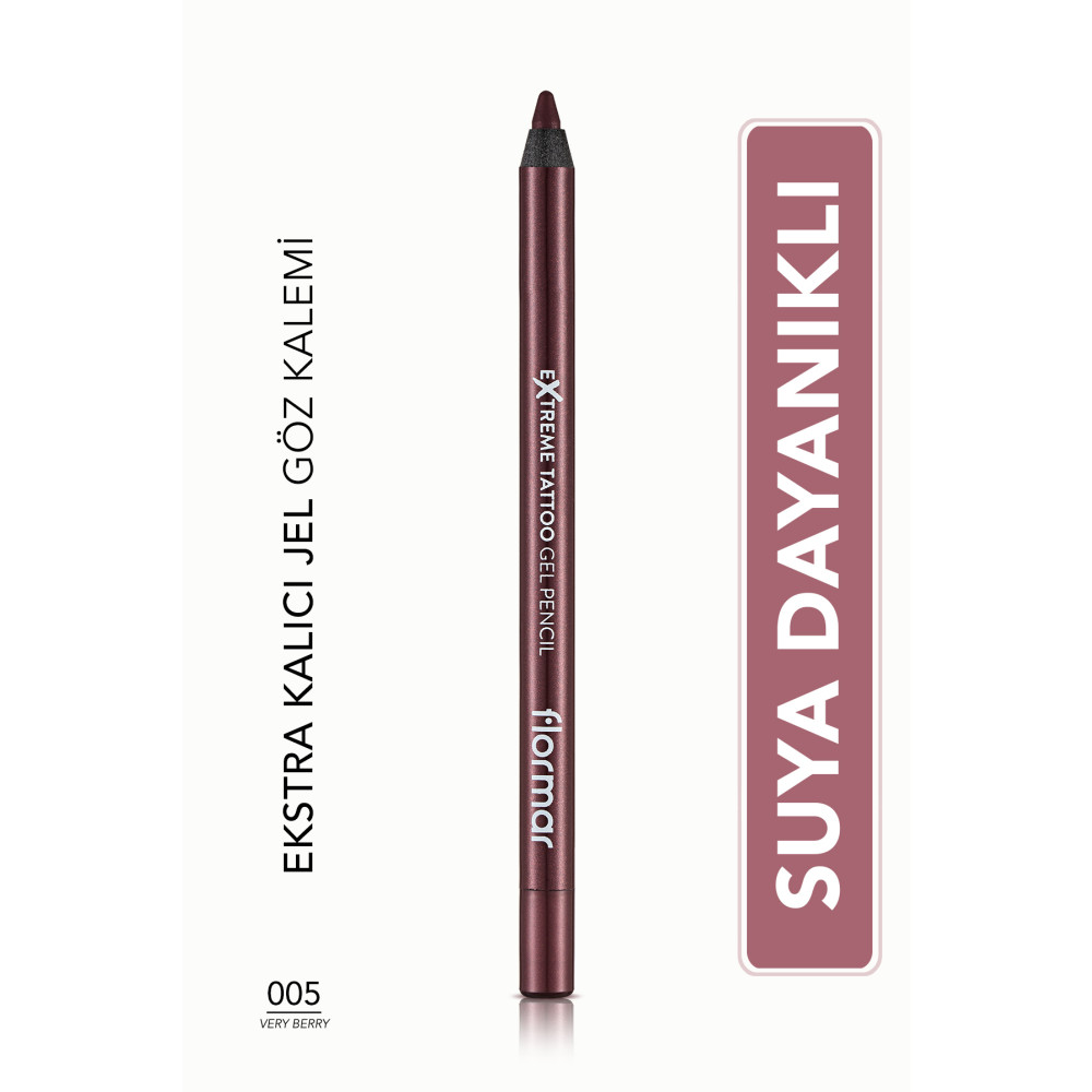 Flormar Mat Kalıcı Göz Kalemi (BORDO) - Extreme Tattoo Gel Pencil - 005 Very Berry - 8682536028875 Göz Kalemleri Fiyatı
