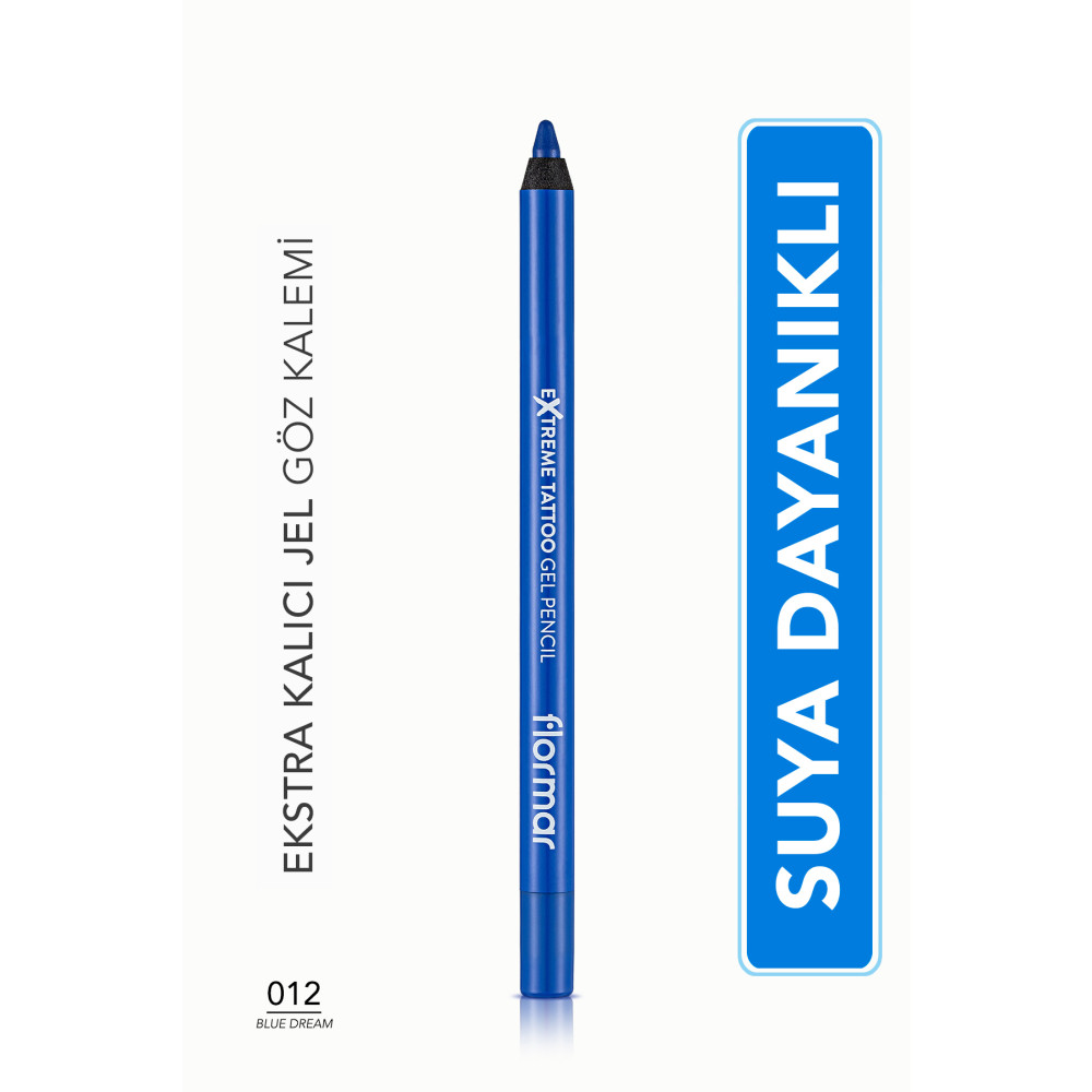 Flormar Mat Kalıcı Göz Kalemi (MAVİ) - Extreme Tattoo Gel Pencil - 012 Blue Dream - 8682536041195 Göz Kalemleri Fiyatı