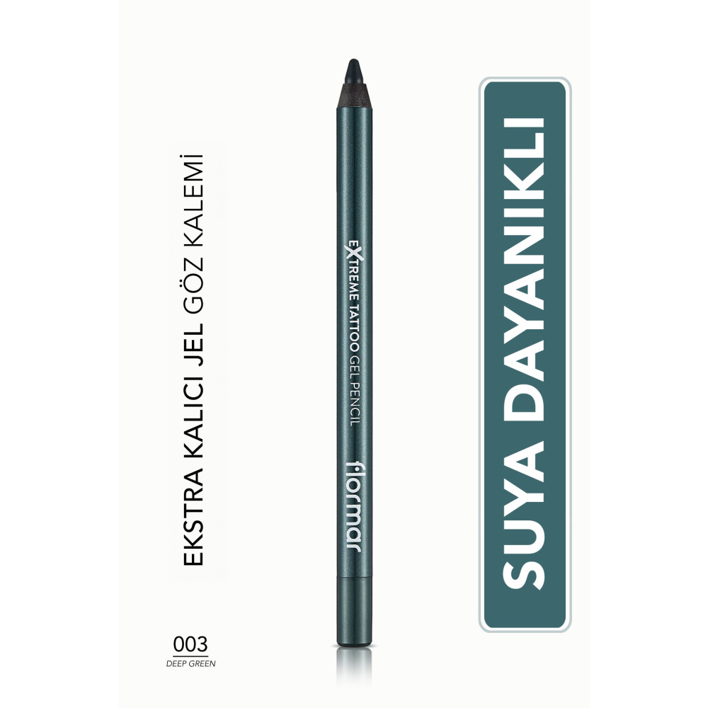 Flormar Mat Kalıcı Göz Kalemi (YEŞİL) - Extreme Tattoo Gel Pencil - 003 Deep Green - 8682536028851 Göz Kalemleri Fiyatı