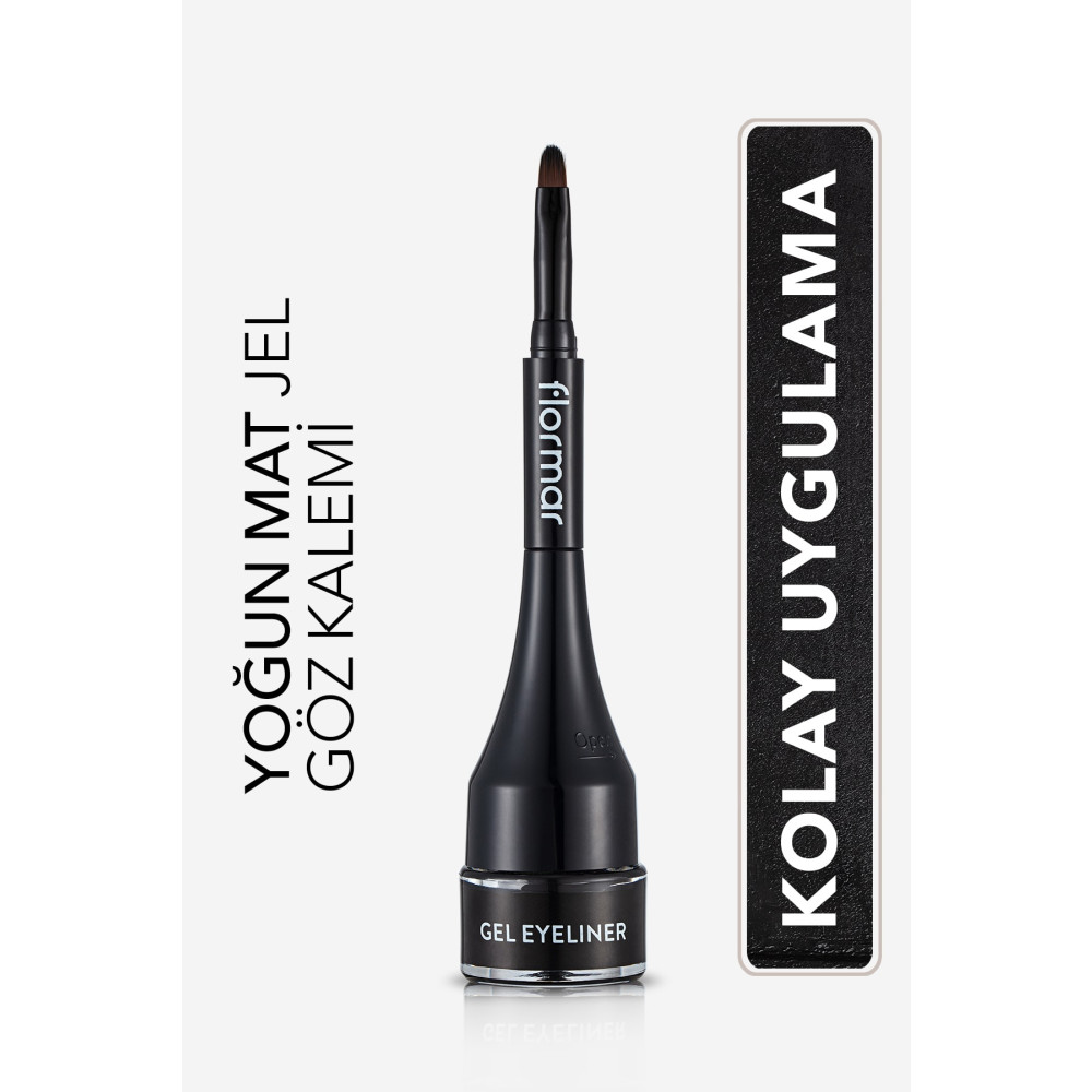 Flormar Özel Fırça Başlıklı Yoğun Pigmentli Mat Jel Eyeliner-gel Eyeliner-001 Gel Black-8690604591879 Eyeliner Fiyatı
