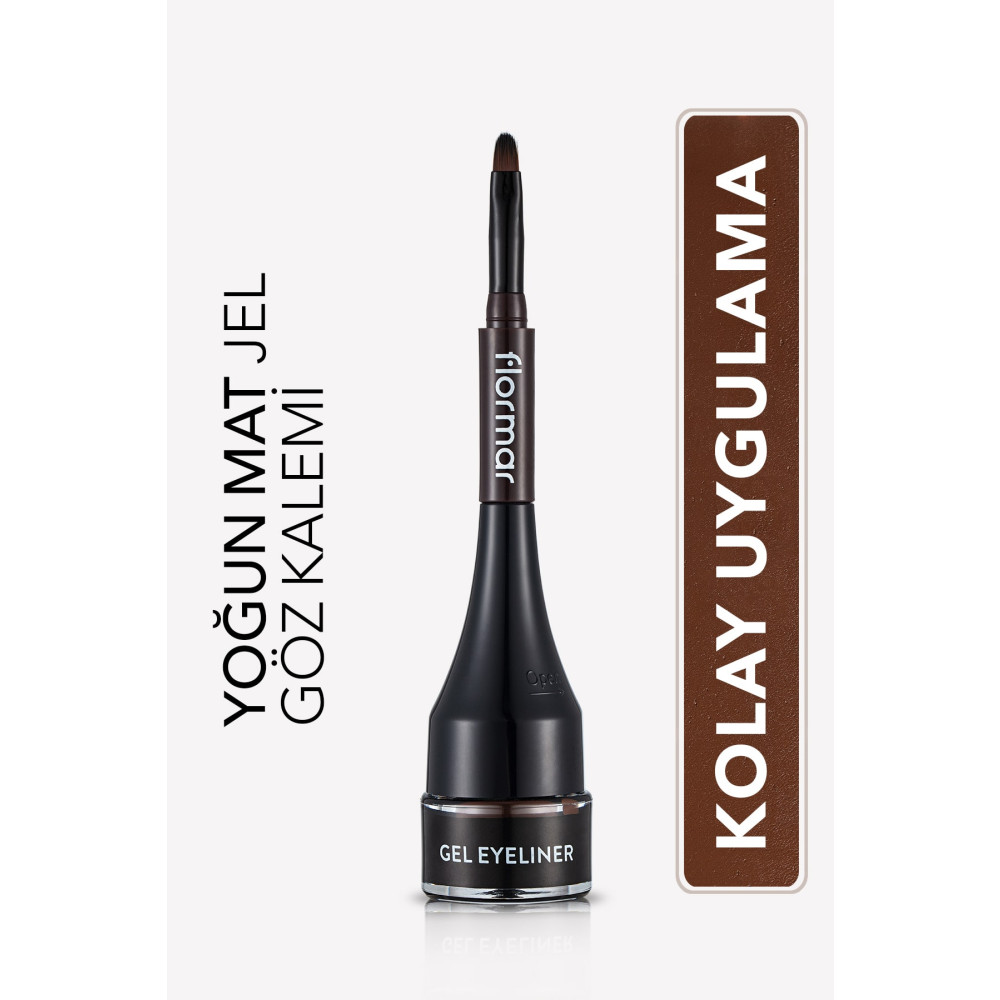 Flormar Özel Fırça Başlıklı Yoğun Pigmentli Mat Jel Eyeliner-gel Eyeliner-003 Bole Brown-8690604591893 Eyeliner Fiyatı