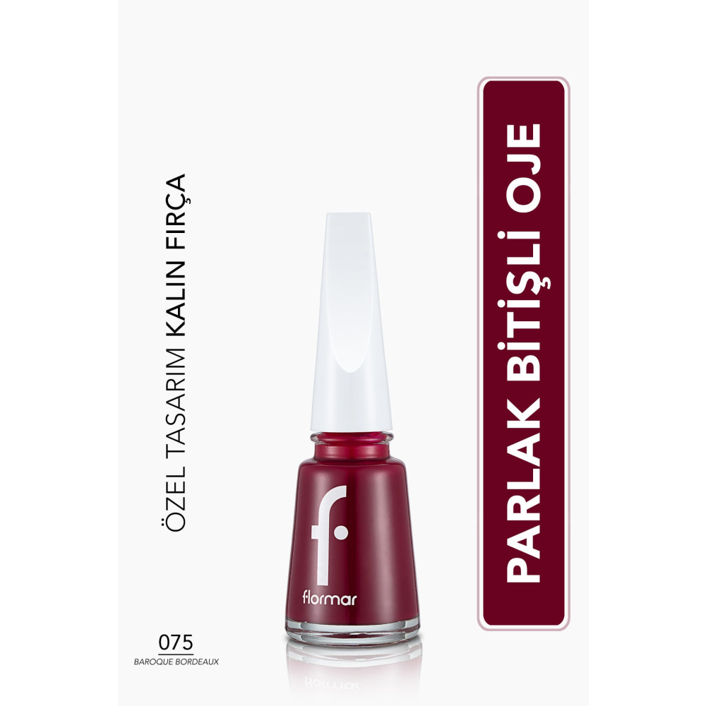 Flormar Sedefli Parlak Oje (BORDO) - Nail Enamel - 075 Baroque Bordeaux - 8682536035736 Oje Fiyatı