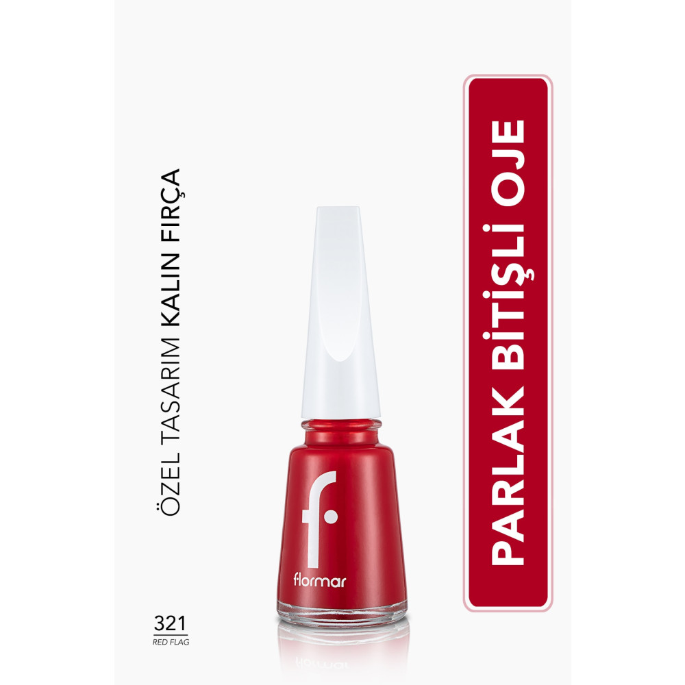 Flormar Sedefli Parlak Oje (KIRMIZI) - Nail Enamel - 321 Red Flag - 8682536035903 Oje Fiyatı