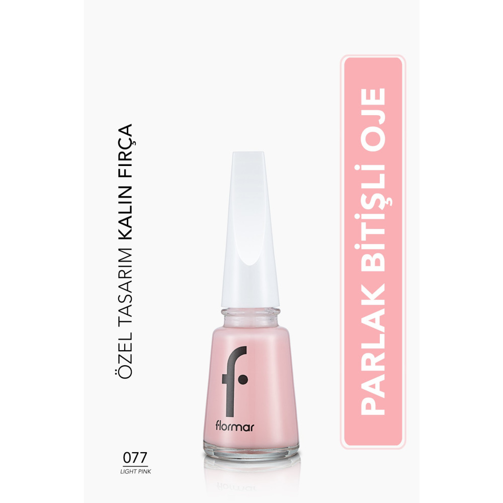 Flormar Sedefli Parlak Oje (PEMBE) - Nail Enamel - 077 Light Pink - 8682536035743 Oje Fiyatı