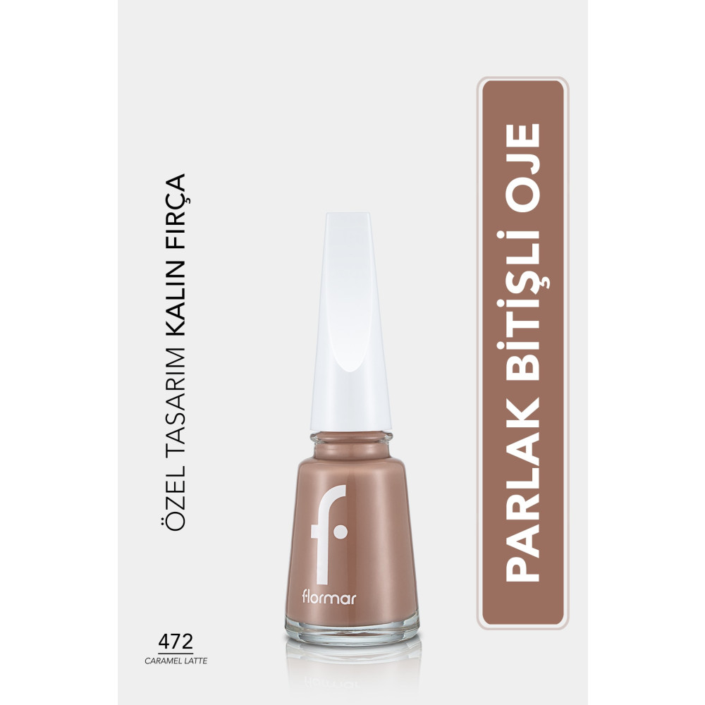 Flormar Sedefli Parlak Oje (TEN RENGİ) - Nail Enamel - 472 Caramel Latte - 8682536036221 Oje Fiyatı