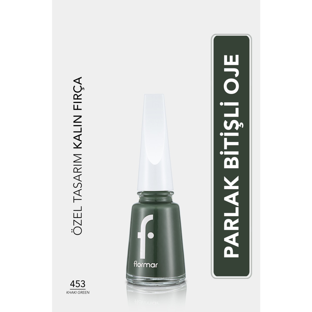 Flormar Sedefli Parlak Oje (Yeşil) - Nail Enamel - 453 Khaki Green - 8682536036146 Oje Fiyatı