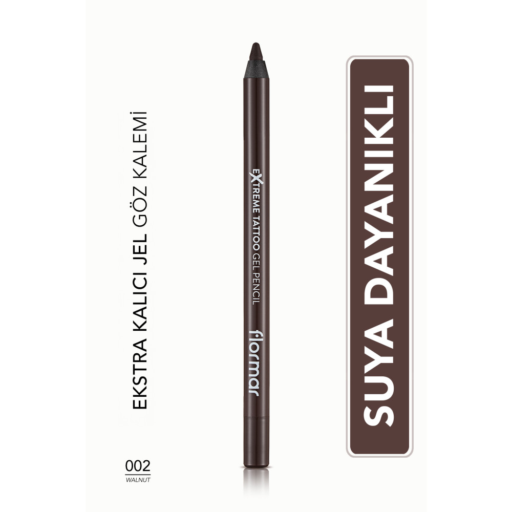 Flormar Suya Dayanıklı Jel Göz Kalemi (KOYU KAHVE) - Extreme Tattoo Gel Pencil - 002 Walnut - 8682536028844 Göz Kalemleri Fiyatı