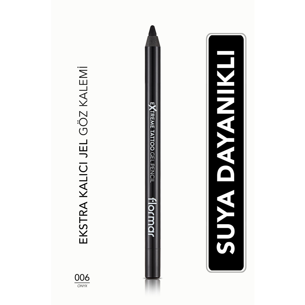 Flormar Suya Dayanıklı Jel Göz Kalemi (SİYAH)-extreme Tattoo Gel Pencil-006 Onyx-8682536028882 Göz Kalemleri Fiyatı