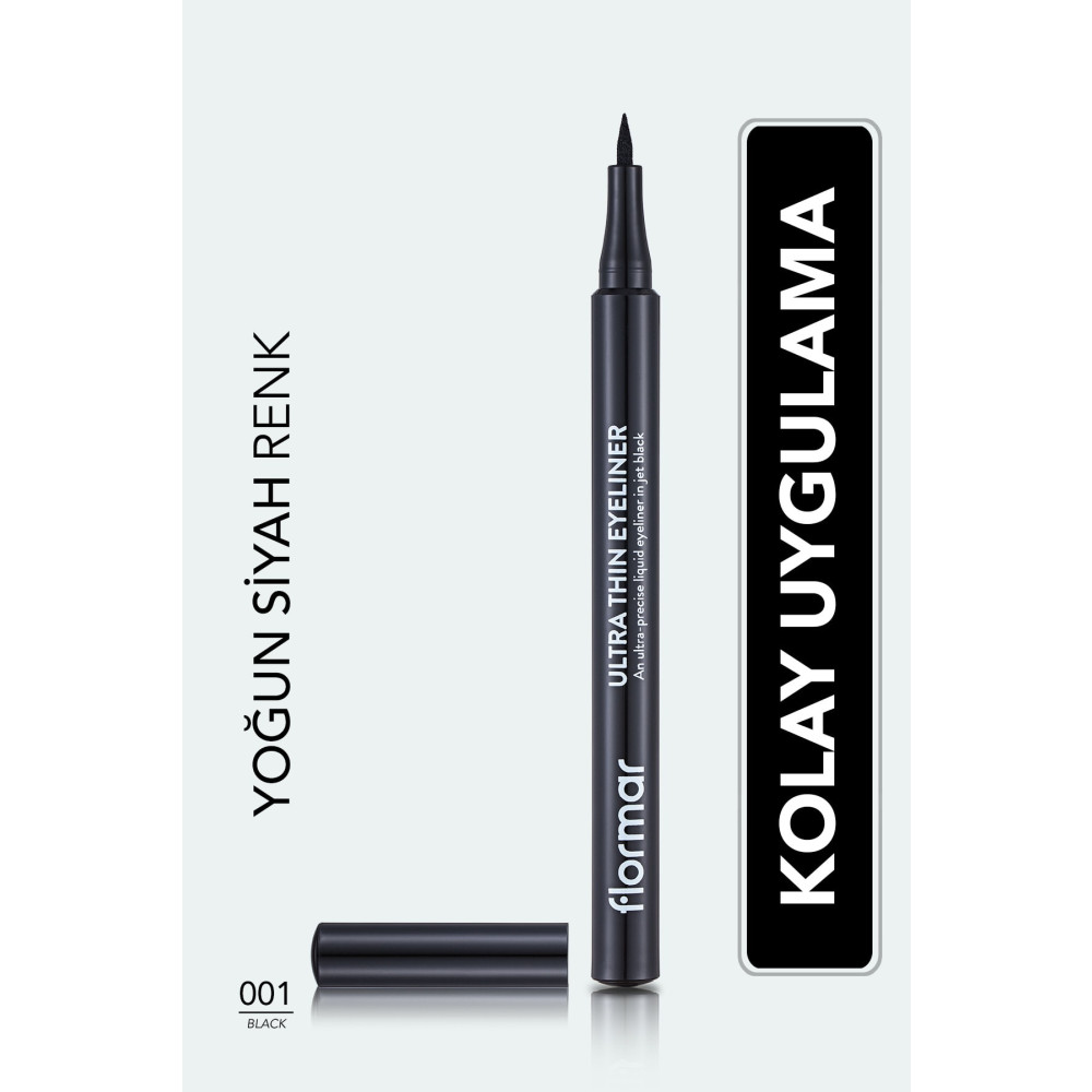 Flormar Ultra Ince Uçlu Eyeliner (SİYAH) - Ultra Thin Eyeliner - 001 Black - 8690604478491 Eyeliner Fiyatı