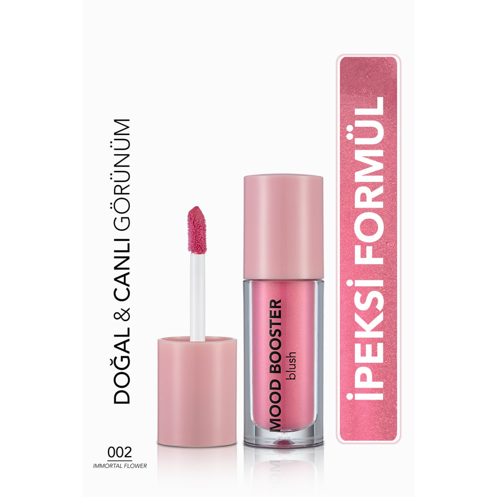 Flormar Yoğun Pigmentli Likit Allık (PEMBE) - Mood Booster Lbl. - 002 Immortal Flower - 8682536043717 Allık Fiyatı