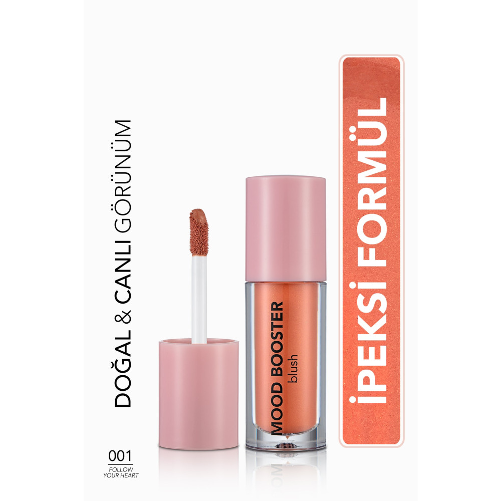 Flormar Yoğun Pigmentli Likit Allık (TURUNCU) - Mood Booster Lbl. - 001 Follow Your Heart - 8682536043700 Allık Fiyatı