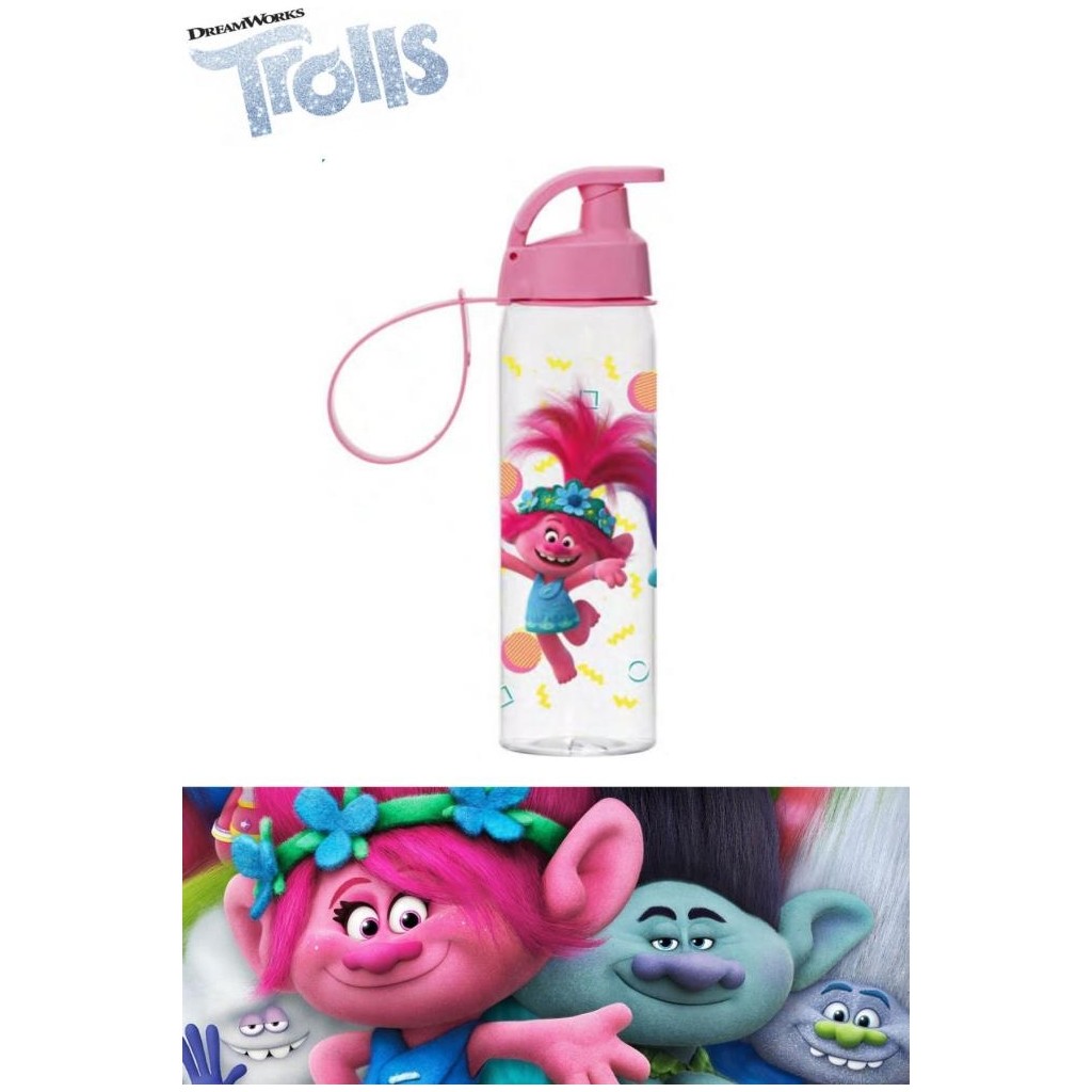 Flosoft Lisanslı Trolls Matara, Trolls Desenli Okul Suluğu, Sızdırmaz Öğrenci Suluk 500ML - Pembe Suluk Fiyatı
