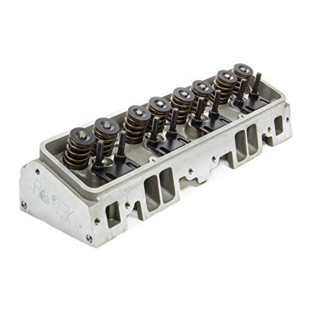 Flotek Cylinder Head, Assembled, 2.020/1.600 in Valves, 180 cc Intake, 64 cc Chamber, 1.460 in Springs, Straight Plug, Aluminum, Small Block Chevy, Each (102-505)