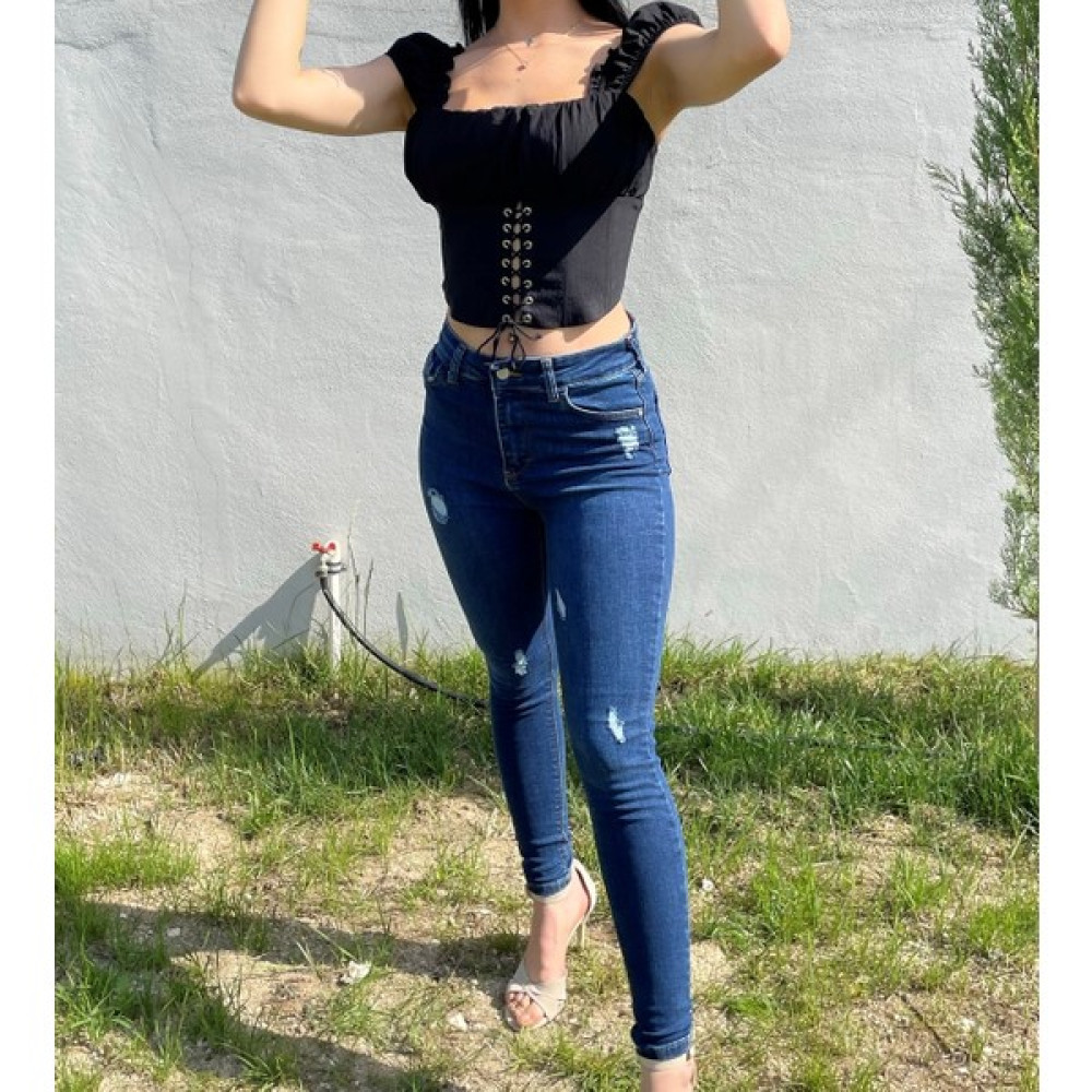 Flower Skinny Jean Pantolon Bayan Jeans / Kot Pantolon Fiyatı