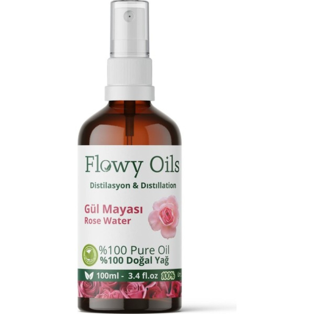 Flowy Oils Gül Mayası Suyu Aydınlatıcı ve Gözenek Sıkılaştırıcı Tonik %100 Tam Saf Doğal Yağlı 100ML Cilt Temizleme ve Peeling Fiyatı
