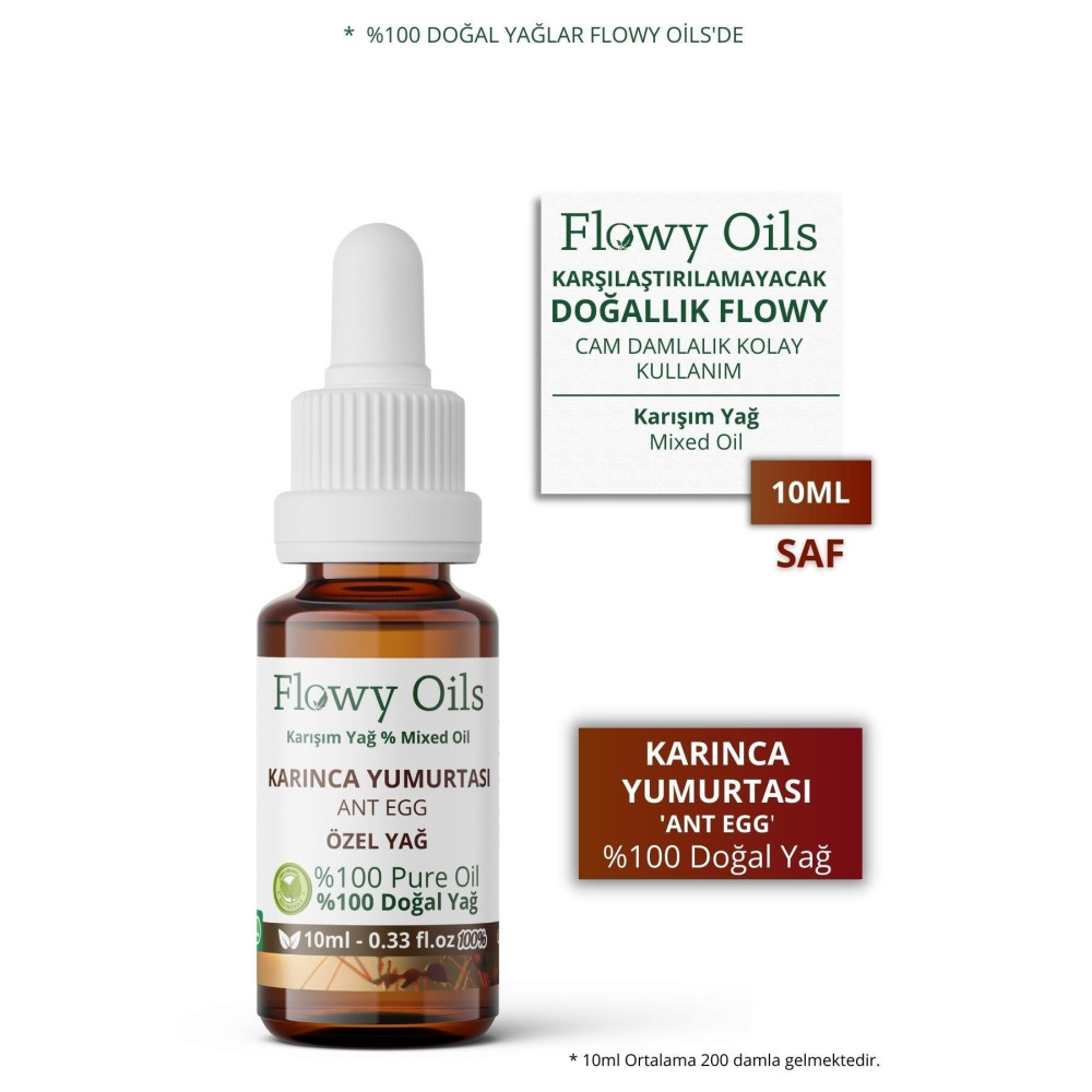Flowy Oils Karınca Yumurtası Yağı Tüy Azaltıcı Bitkisel Yağ 10ml Cilt ve Yüz Bakımı Fiyatı