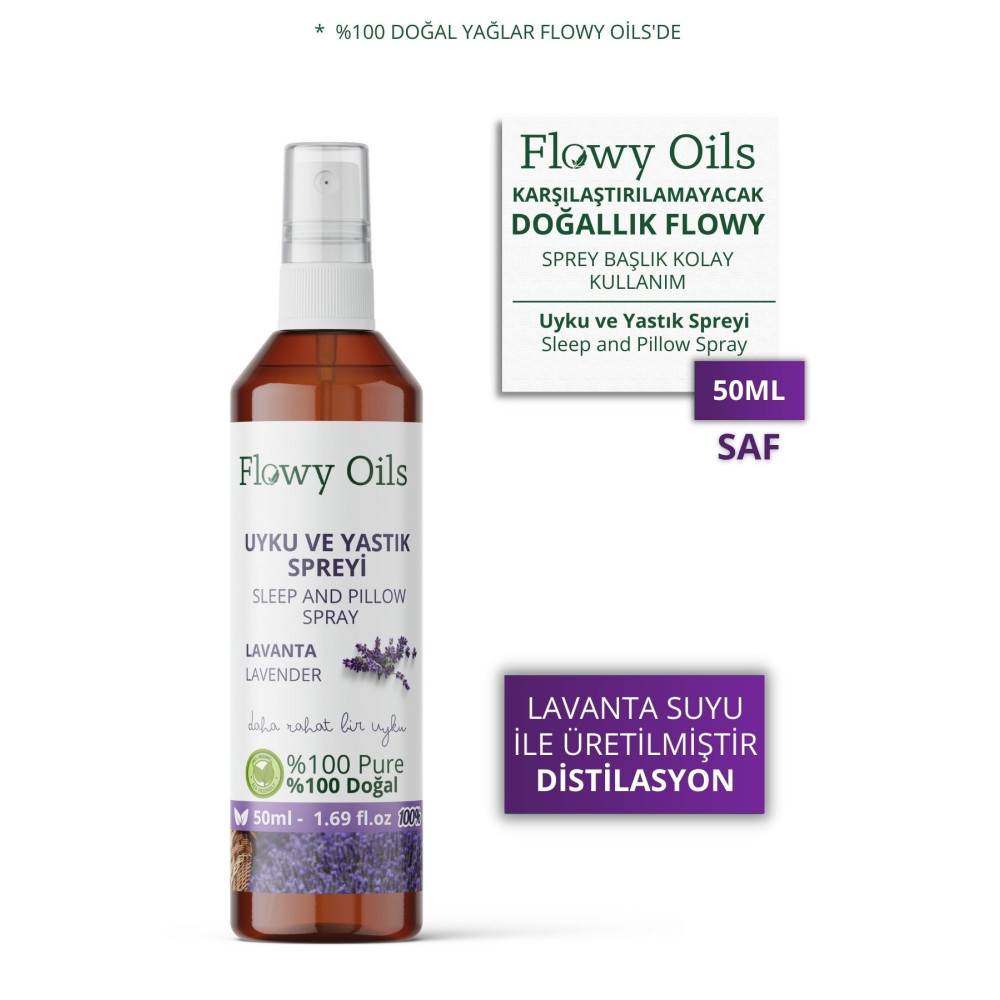Flowy Oils Lavanta Doğal Lavanta Uyku Ve Yastık Spreyi Lavender Sleep And Pıllow Spray 50 ml Çamaşır Yıkama Fiyatı
