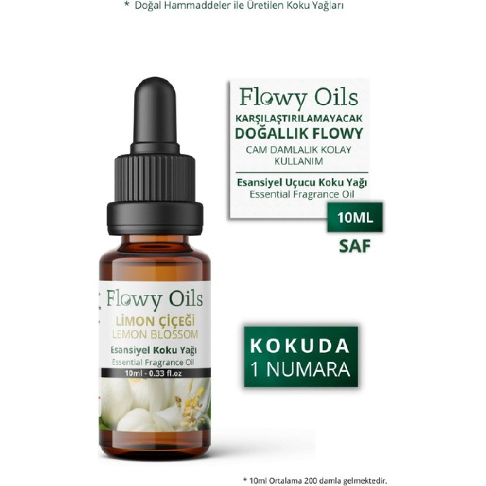 Flowy Oils Limon Çiçeği Saf Esansiyel Uçucu Koku Yağı Esans Buhurdanlık Yağı Difüzör Esansı Fragrance 10 ml Oda Kokusu Fiyatı