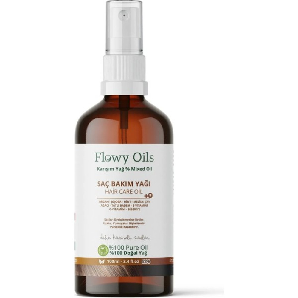 Flowy Oils Saç Bakım Yağı +9 Yağ İçeren %100 Doğal Karışım Sprey Hair Care Oil 100 ml Saç Bakım Maskeleri & Serumlar & Spreyler Fiyatı