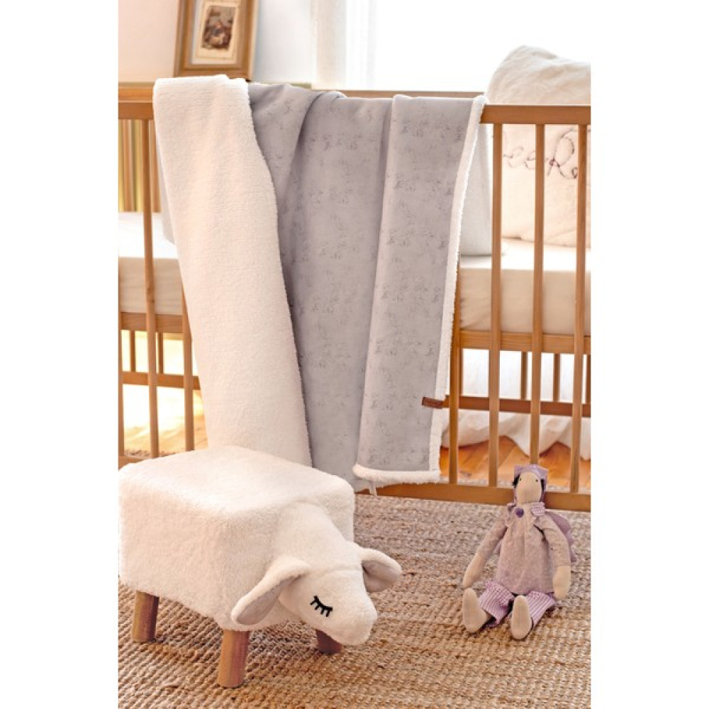 Fluffy Bebek Battaniye 80X100 cm Solid Gri Bebek Battaniyesi Fiyatı