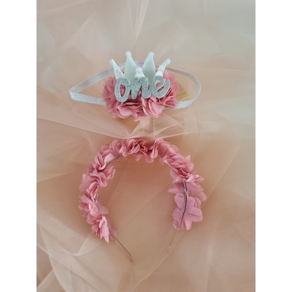 Fluffy Dreams Gül Kurusu Lazer Çiçekli 1 Yaş Doğum Günü Parti One Prenses Tacı , Anne Kız Tacı Toka, Taç & Saç Bandı Fiyatı