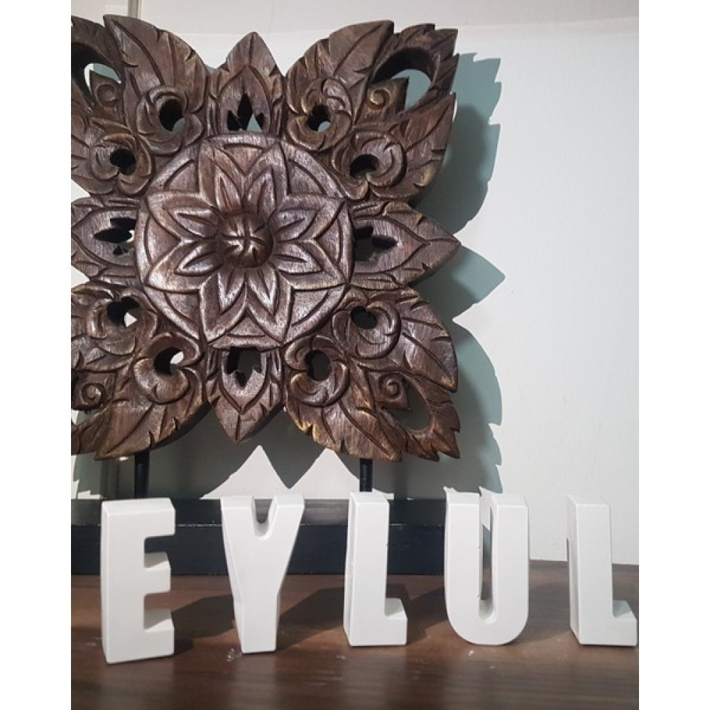Fluweel Taş Tozu Kalıp Isim-Harf 1 Adet) Ev-Ofis Dekorasyon ) - Beyaz Biblo Fiyatı